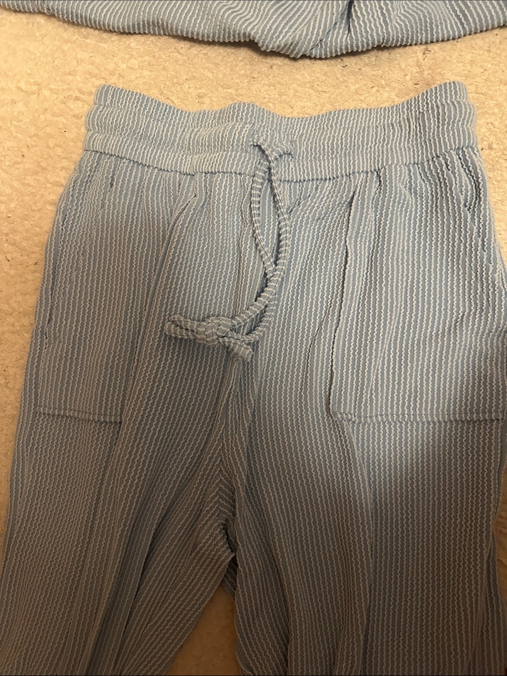 Light Blue Ribbed Lounge Set - Picture 2 of 3